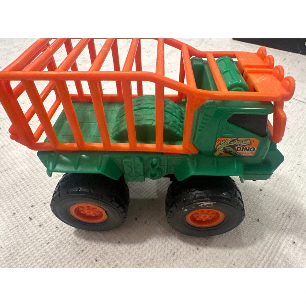 Mattel matchbox Green Orange Dino catch squad Rescue Truck Toy Kids Playset Cage
